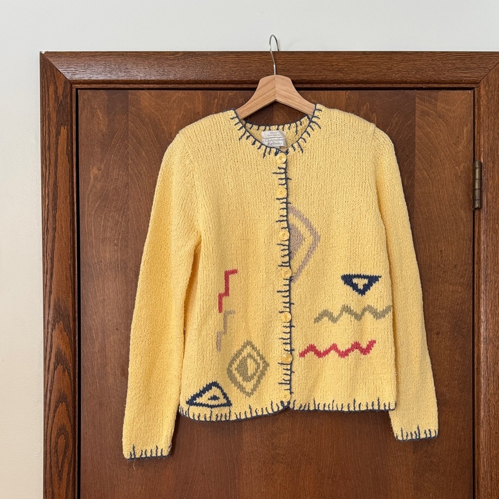 Aztec Cardigan, Hand Embroidered